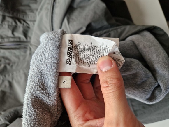 Men's Napapijri Rainforest Fleece Lined 1/4 Zip Jacket In Grey Size Small - Picture 4 of 4